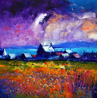 Autumnlight back of Iona Village 30x30 Autumnlight back of Iona Village 30x30